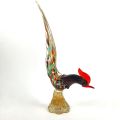 Coq en verre coloré de Murano, pièce unique de 40 cm de hauteur