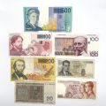 Set von 18 belgischen Banknoten in sehr gutem Zustand zu versteigern