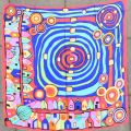 FREY WILLE Seidenschal: Hommage an Hundertwasser, Blumenmuster, Made in Italy