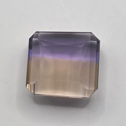 8.13ct faceted octagonal ametrine with GFCO Swiss certificate