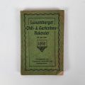 Calepin de jardinage luxembourgeois 1916 avec pages légèrement cornées à découvrir