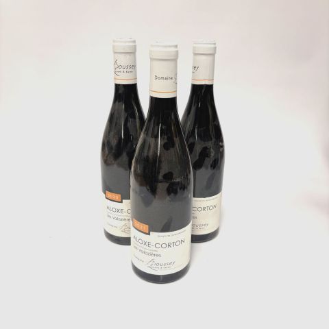 Trois bouteilles du Domaine Boussey, cuvée "Les Valozières", millésimes 2020 à 2022