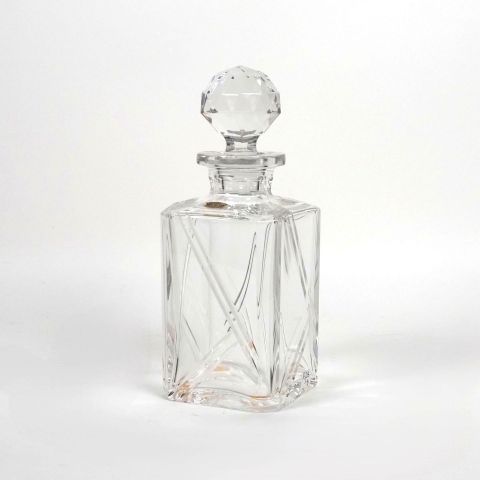 Carafe à liqueur en cristal taillé Val Saint Lambert, 25 cm de hauteur