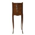 Vintage side table with three drawers, 20th century, dimensions 74 x 25 cm