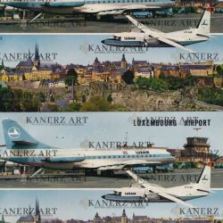 Postcards of Findel and Corniche with LUXAIR aircraft (1970s)