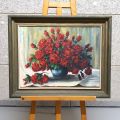 FELTGEN (1908-1995): Bouquet de roses rouges, Oil on canvas signed