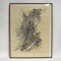 Ben HEYART (1927-2009) : Ordre Végétal I - Dessin à l'encre de Chine sur papier Japon (Prix Grand-Duc Adolphe 1962)