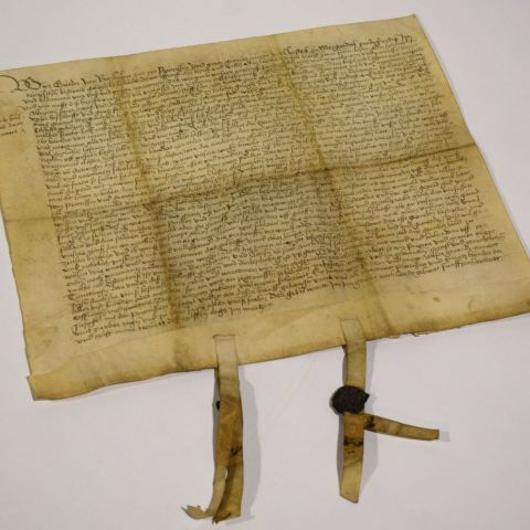Parchemin de bail perpétuel de 1511 du Couvent du MARIENTHAL à Caspar de NOSPELT