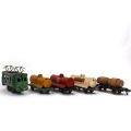 Ensemble de locomotive et wagons échelle O : divers wagons citernes et fûts