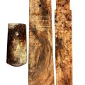 Ensemble rare de 3 haches en pierre dure avec inscriptions, Chine