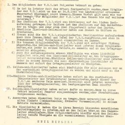 Instruction de la Volksdeutsche Bewegung : Interdiction de la danse à Redingen