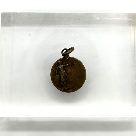 Médaille de bronze 750m Sporting Club Luxembourg, vintage 1919, par Huguenin