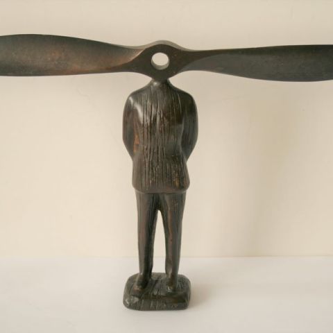 Jean-Michel FOLON - Sculpture en bronze patiné