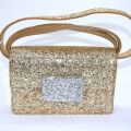 Sac Yves Saint Laurent modèle Lulu Bunny en paillettes dorées et argentées
