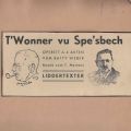 Operette "t'Wonner vu Spe'sbëch" von Batty Weber mit Partitur - 1946