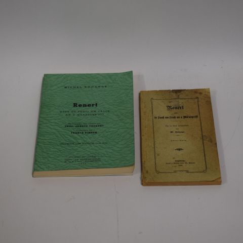 Différentes éditions de Renert de Michel Rodange avec des illustrations