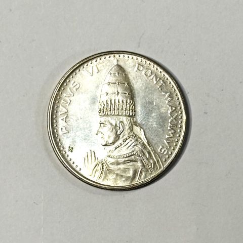 Médaille commémorative Paul VI, Porta Santa, Vatican, bronze plaqué argent, 1975