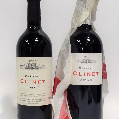 (POMEROL) Ensemble de 2 bouteilles du Château CLINET, Pomero 2004