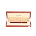 Stylo en laque de Chine rouge avec plume en or jaune 18K
