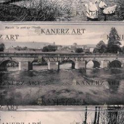 Ensemble de 3 cartes postales anciennes sur l'Alzette en 1916