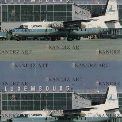 Reunion of 2 postcards of the LUXAIR Fokker Friendship F27