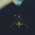 Apollo 11: Exceptional view of the "Eagle" module by astronaut Michael Collins