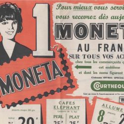 Prospectus rare de l'opération MONETA : 1 Franc avec timbre-ristourne, années 60