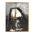Composition abstraite signée et datée par Donald Elder, acrylique sur toile