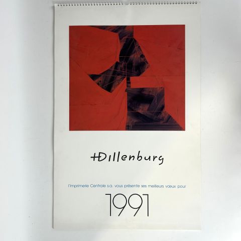 Calendrier 1991 illustré par Dillenburg, Imprimerie Centrale, 68 x 44 cm