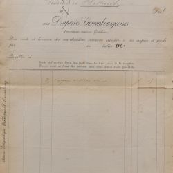 Facture de la fonderie d'Hollerich pour les Draperies Luxembourgeoises, 1897