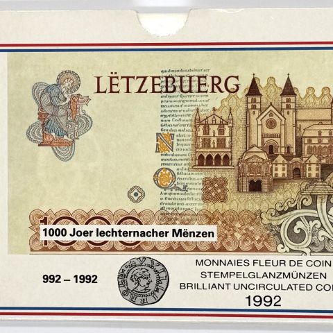 Collection complète de pièces "Fleur de coin" du Luxembourg, édition 1992