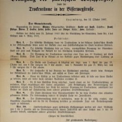 Regulations for the use of the town washhouse, 1907, mint condition, Luxemburg, 52 x 37 cm