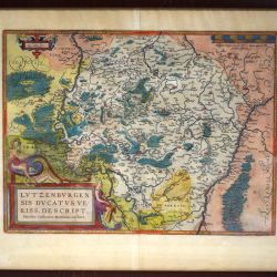 Carte ancienne d'origine néerlandaise du Duché du Luxembourg vers 1620-1630