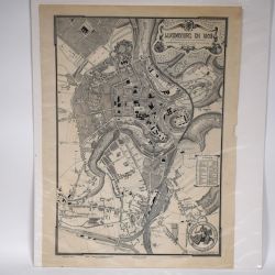 Carte de Luxembourg en 1908 : Ville et commune de Hollerich - J.P. Biermann
