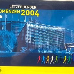 Plexiglas stamp and coin folder Lëtzebuerg Euromënzen 2004