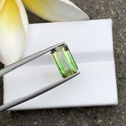 3.50 ct natural bicolor tourmaline from Nigeria with GFCO Swiss certificate