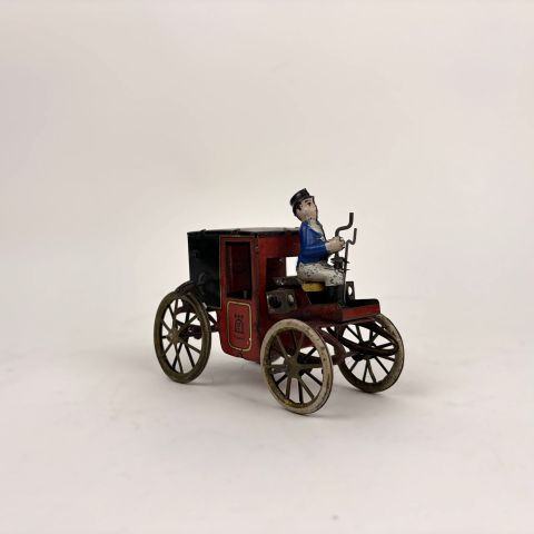 Véhicule miniature "Motor-Kutsche" n°420, rouge et noir, 10 x 10 cm