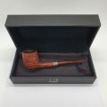 Pipe Dunhill en bruyère sablée, boîte d'origine, légère usure, fabrication artisanale