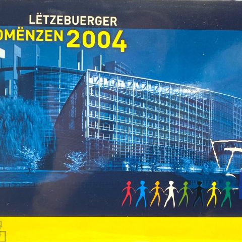 Pochette collector Lëtzebuerg Euromënzen, édition P&T Luxembourg, 2004, sous plexiglas