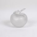 Kristallskulptur von Lalique: signierter Apfel, 15 cm hoch
