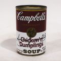 Boîte de conserve A. Warhol : Chicken Dumplings, signée et étiquetée, objet d'art