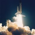 Originalabzug vom Start des Space Shuttle Discovery (Mission STS-60) im Jahr 1994