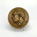 Medaille zur Ehrung des Dichters Paul Henkes, patinierte Bronze, European Poetry Association