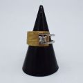Bague en or 18 ct. avec diamant 0.23ct, certificat du Joaillier