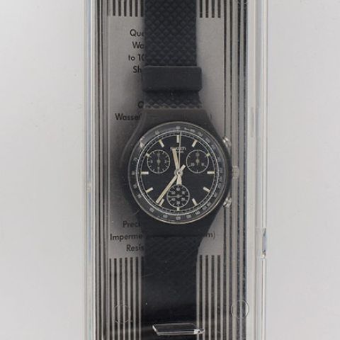 SWATCH SCB 100 : Modèle "CHRONO BLACK FRIDAY V1", 1990