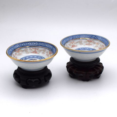 Paire de bols en porcelaine Chinoise de la collection Castiau