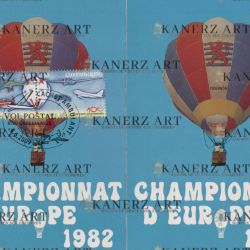 3 cartes postales "Championnat d'Europe 1982" de montgolfières et plus encore !