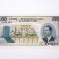 Banknote of 100 Francs 1968 Banque Internationale à Luxembourg, catalogued rarity