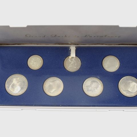 Coffret pièces Luxembourg 1980 en argent, qualité proof, 44,6 g