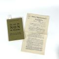 Rare formulaire de vote du référendum de 1937 et ouvrage contre la muselière